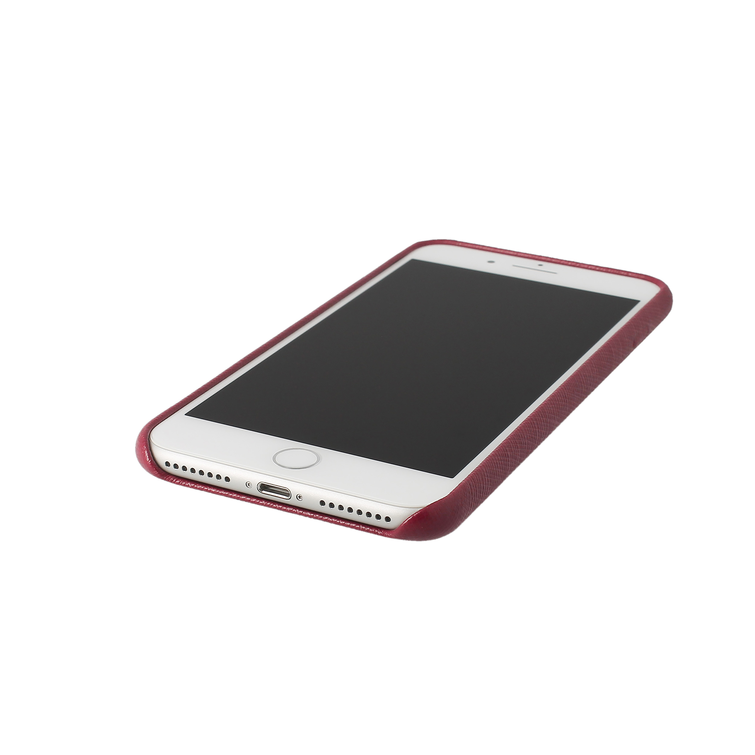 Red, iPhone Apple, Schutzhülle bordeaux für KMP red 8 Backcover, Plus 8 Plus, iPhone Echtleder Bordeaux