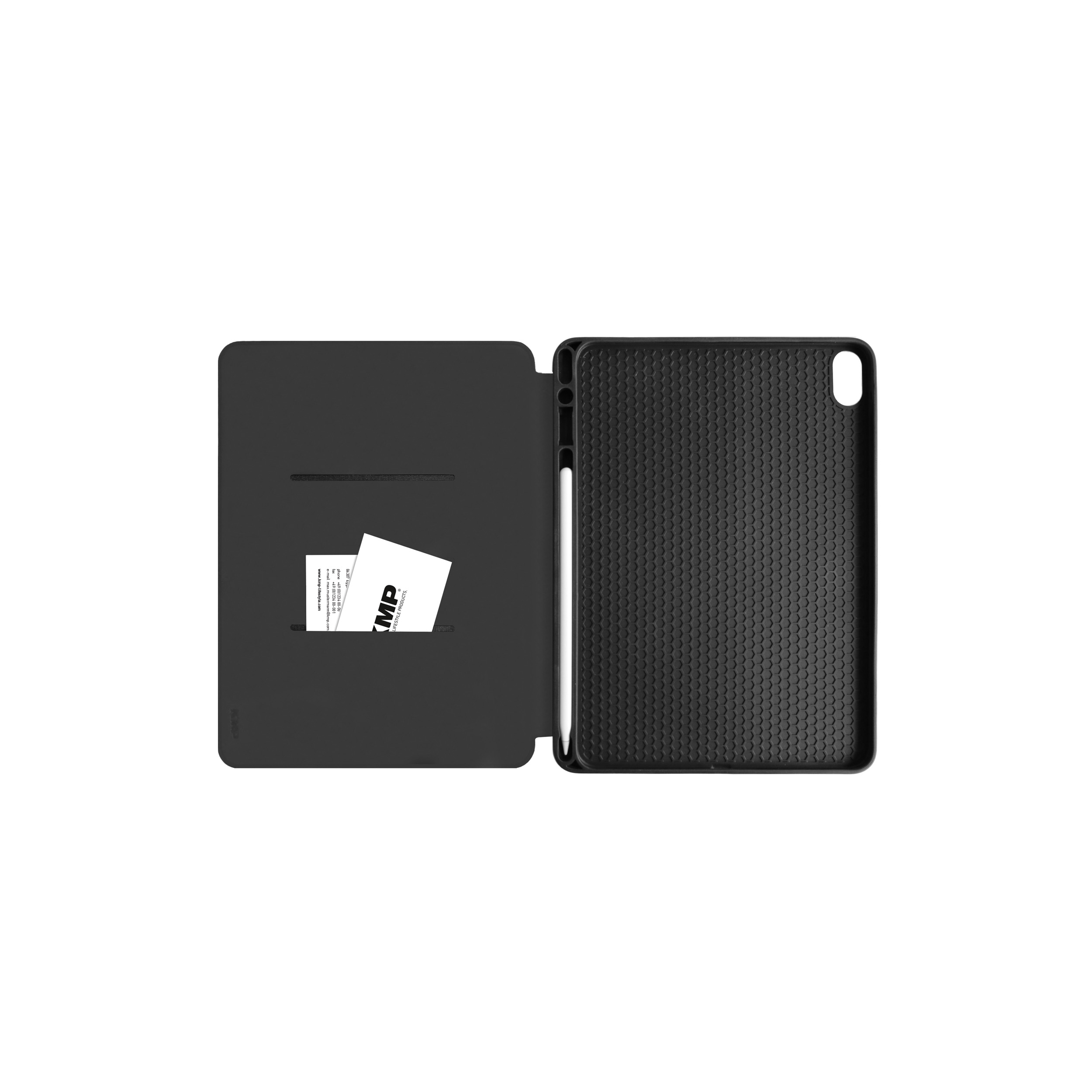 Bookcase Apple, Cover, Leder black KMP Pro Black, Full für 11 11, iPad iPad