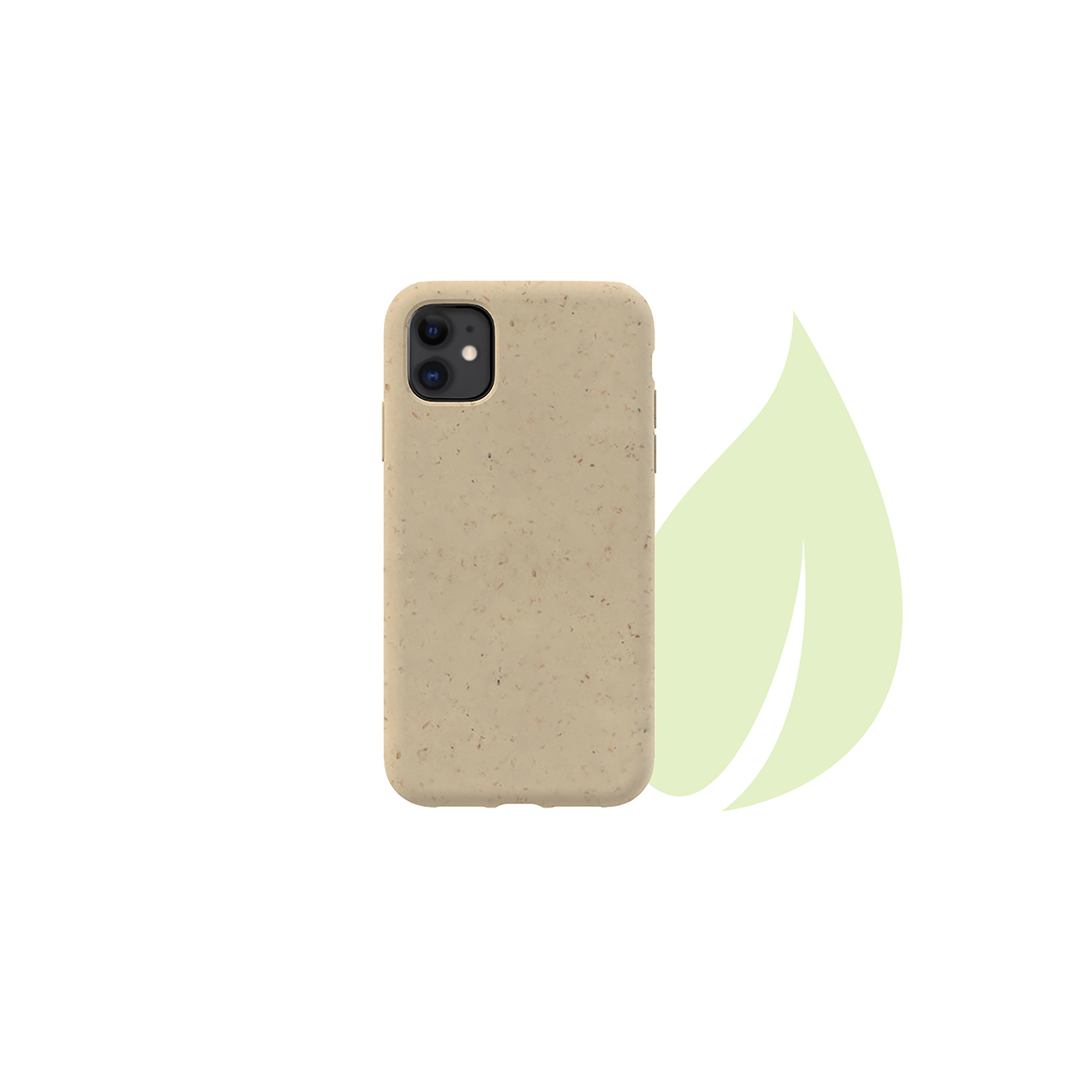 KMP Biologisch-abbaubare Schutzhülle für Beige, beige iPhone iPhone 11 Apple, 11, Backcover