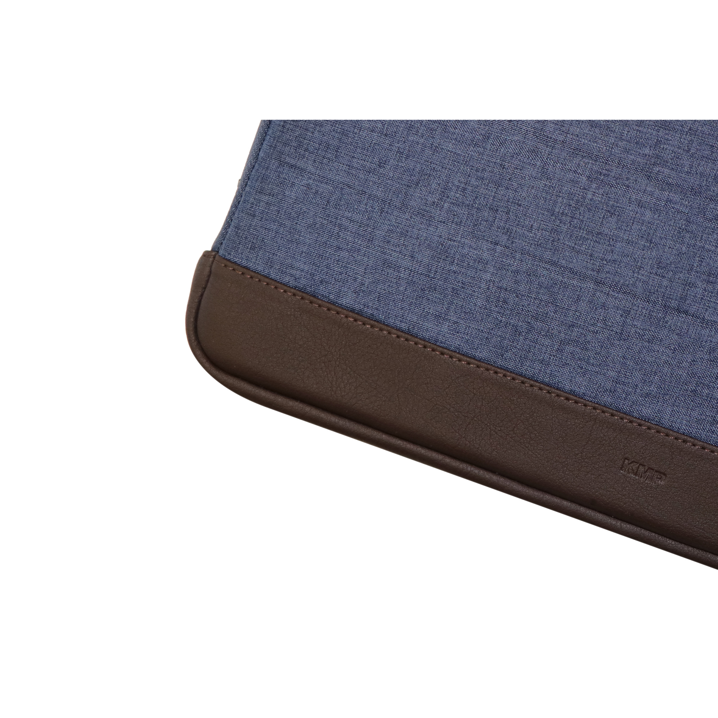 KMP Sleeve für Sleeve MacBook für Blue/Brown Textil, Pro Notebook biobasiertes Apple Material / Sleeve brown Lederoptik, blue in 13