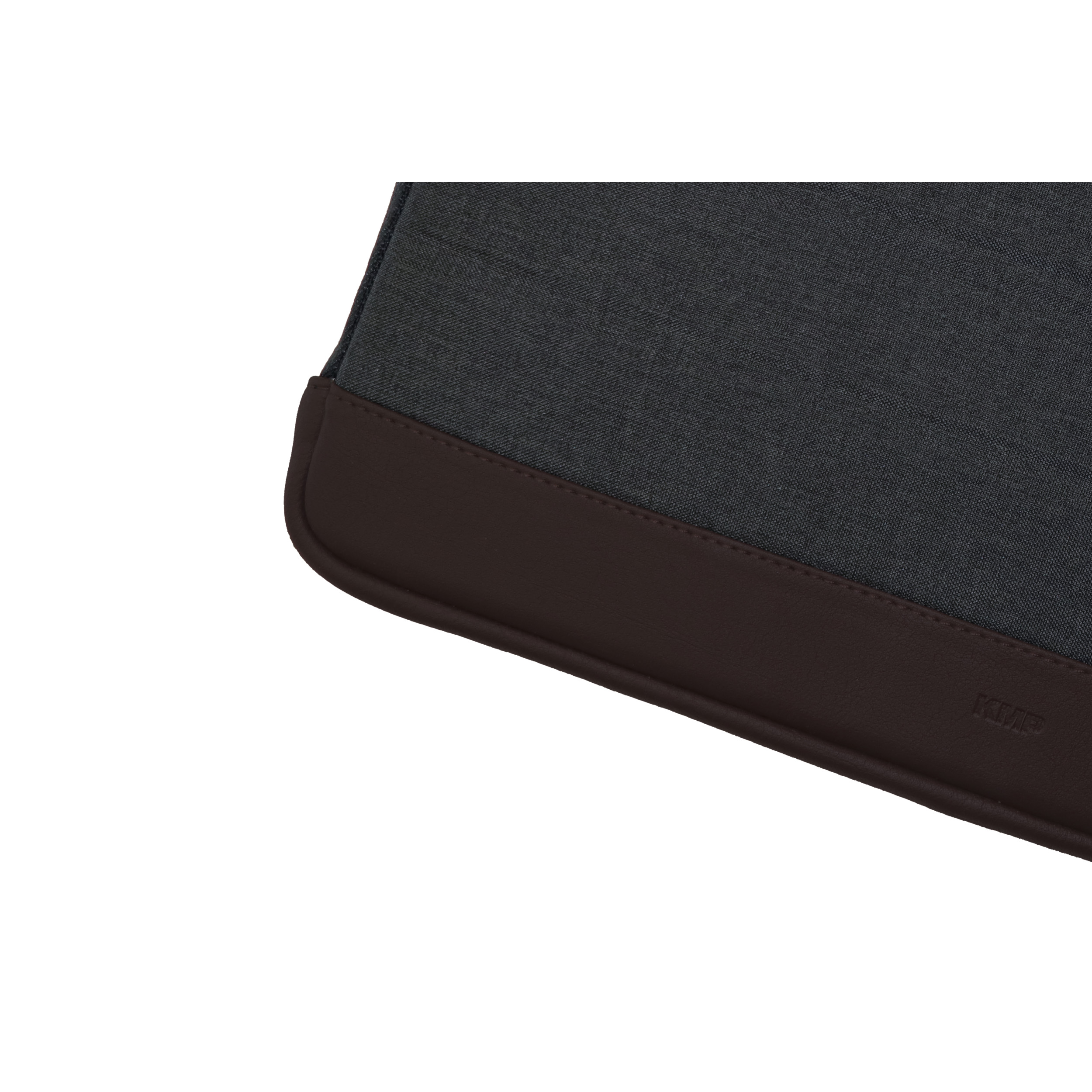KMP Sleeve Sleeve Material pro für Notebook Anthracite/Brown / in Textil, MacBook anthracite Apple Lederoptik, biobasiertes brown 13 Sleeve für