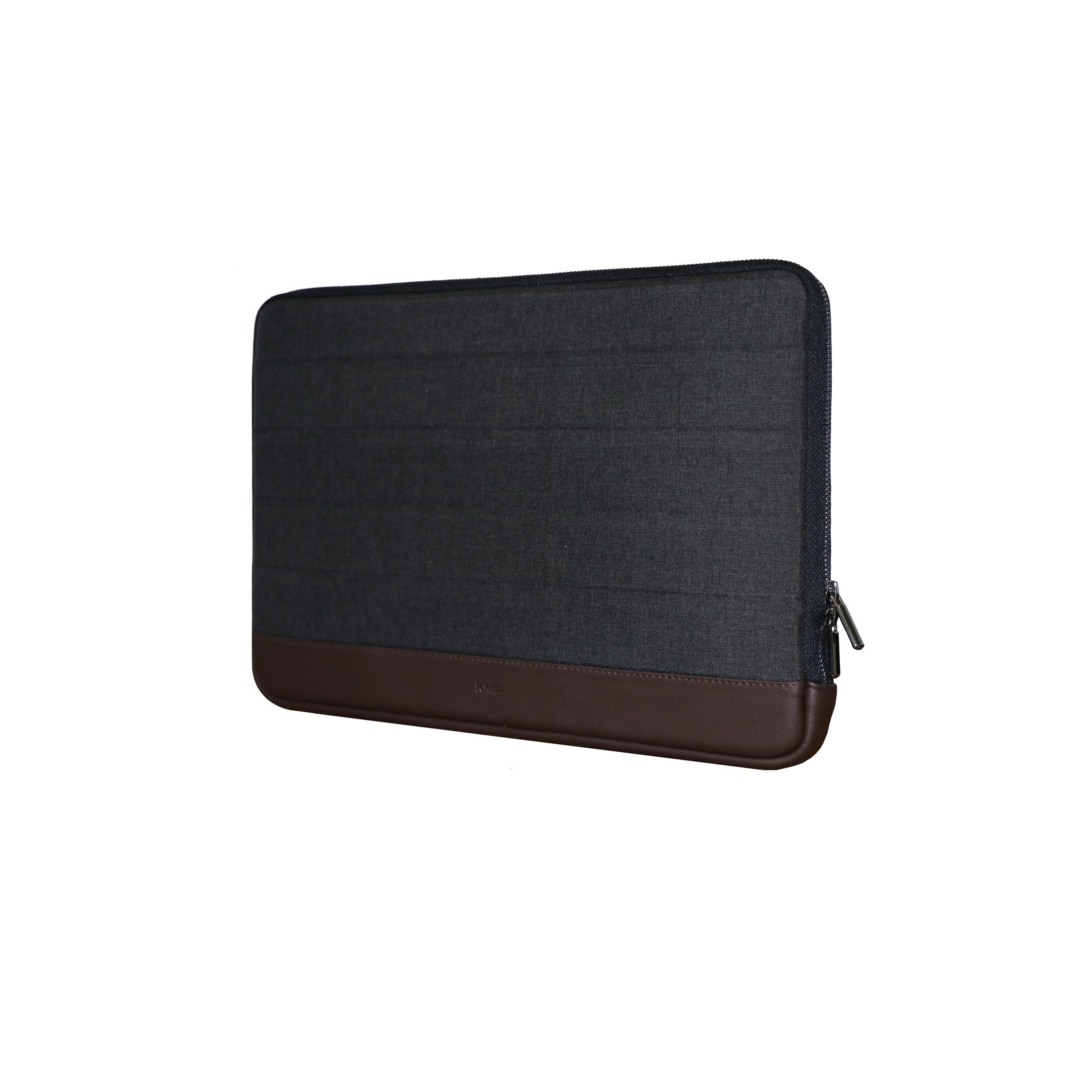KMP Sleeve für MacBook pro Textil, Material biobasiertes 13 für Apple Lederoptik, Sleeve Anthracite/Brown brown Notebook anthracite in / Sleeve