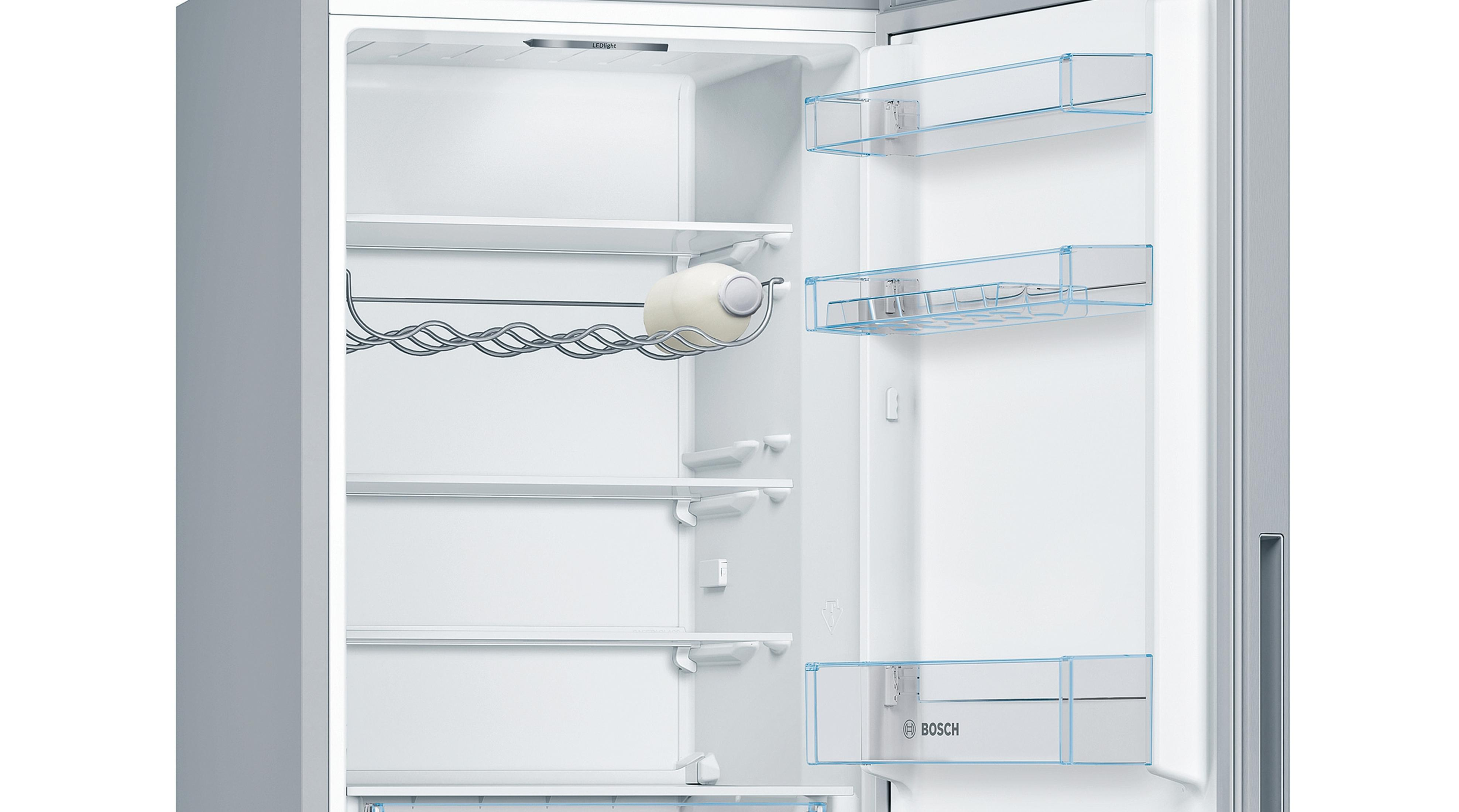 BOSCH KGV36VLEA Serie 4 Kühlgefrierkombination (E, 233 kWh, 1860 mm hoch, inox-look)