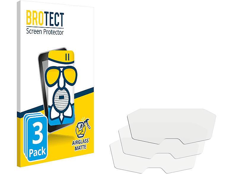 BROTECT 3x Airglass matte Schutzfolie(für Yamaha FZ-07 2014-2017)