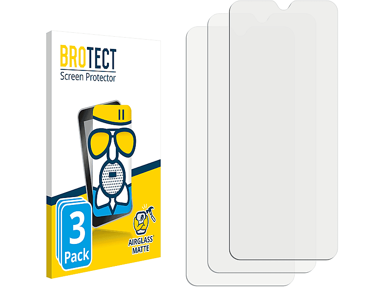 BROTECT 3x Airglass Plus) Schutzfolie(für E2 Wildfire HTC matte