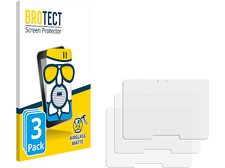 Pro) BROTECT matte Airglass 3x Schutzfolie(für Galaxy Samsung Active Tab