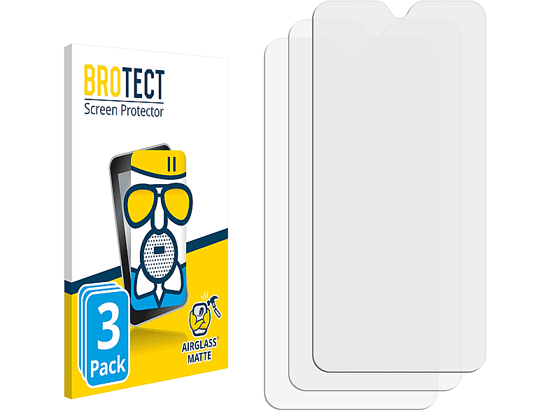 BROTECT 3x Airglass matte Schutzfolie(für Motorola Moto G7 Plus)