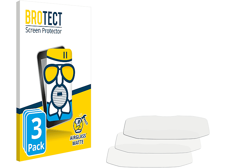 BROTECT 3x Airglass Schutzfolie(für 3008 Peugeot 5008 2016-2023) matte