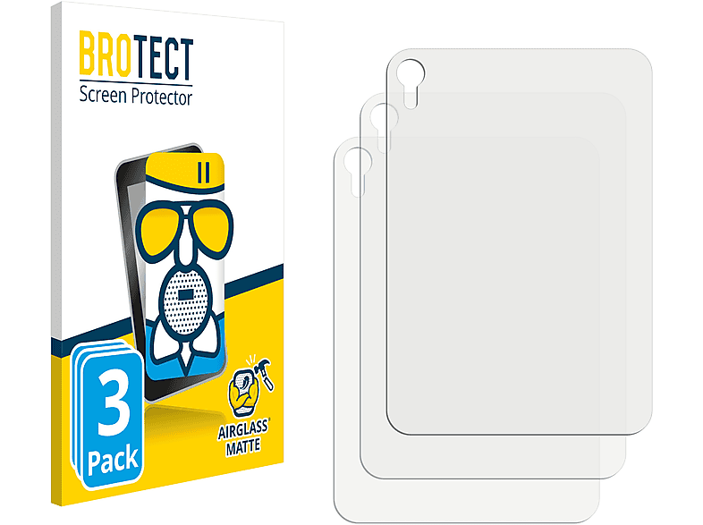 BROTECT 3x Airglass matte Schutzfolie(für Apple iPad Mini 6 WiFi 2021)