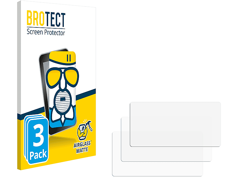 BROTECT 3x Airglass matte Schutzfolie(für Audi Q2 GA 2016 MIB-HS)