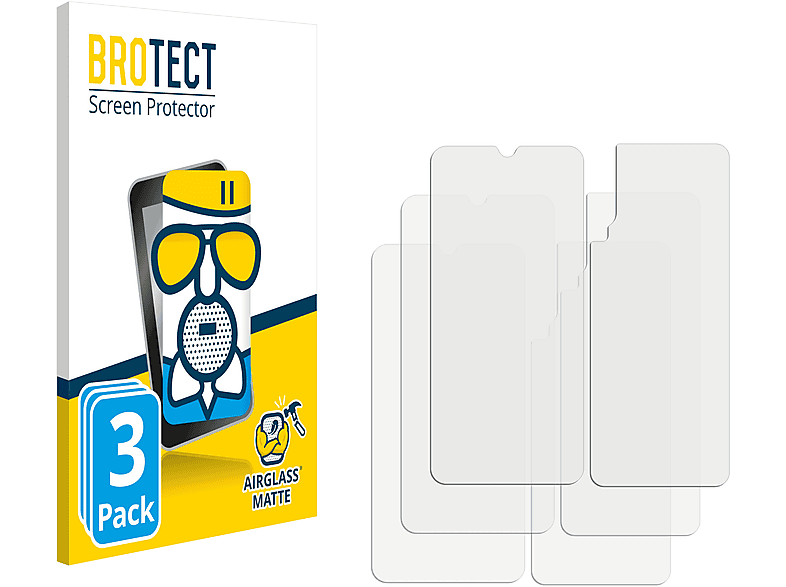 BROTECT 3x Airglass matte Schutzfolie(für Xiaomi Mi A3)