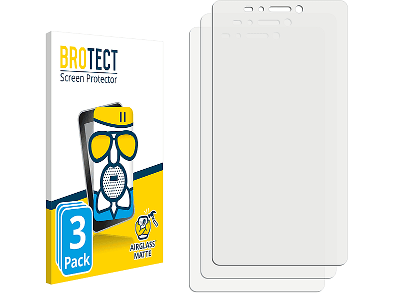 3) 3x Schutzfolie(für PhonePad Airglass matte BROTECT Tecno