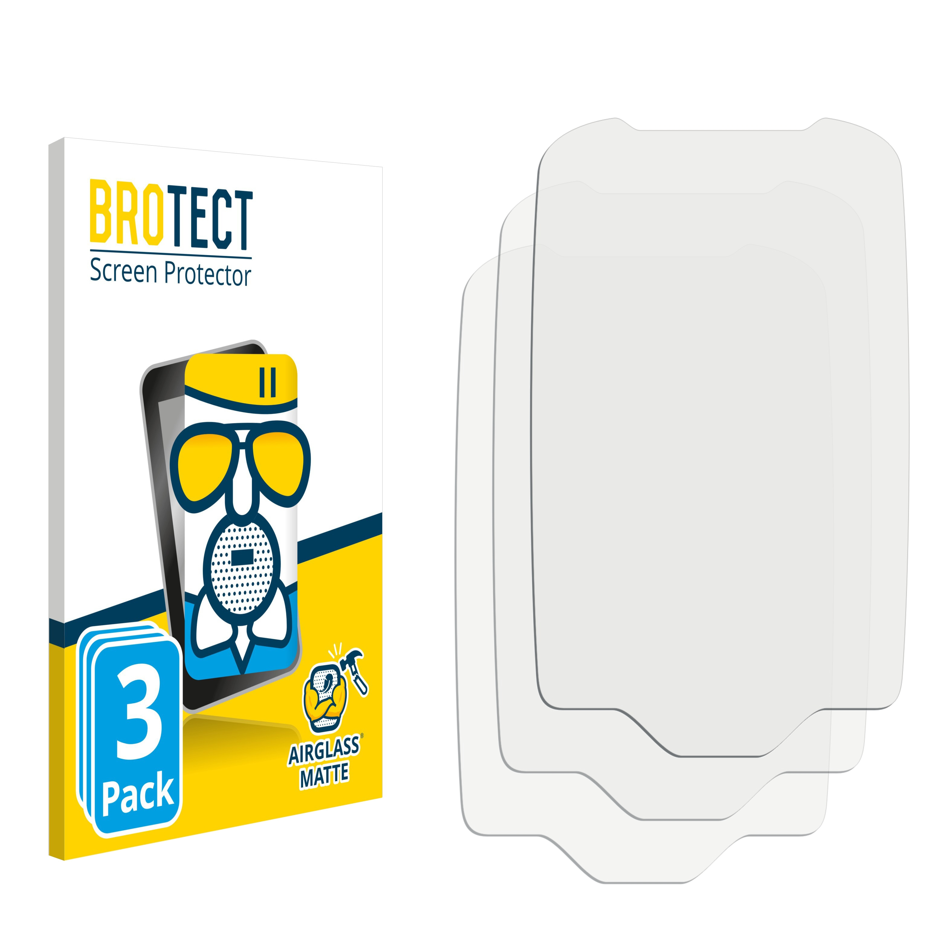 BROTECT 3x Airglass TC8300) Zebra Schutzfolie(für matte