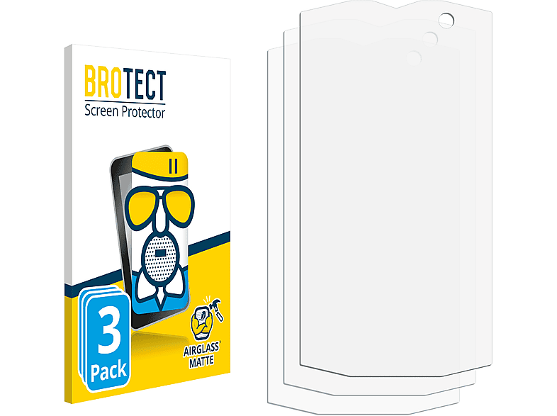 BROTECT 3x Airglass matte Schutzfolie(für Crosscall Trekker M1 Core)