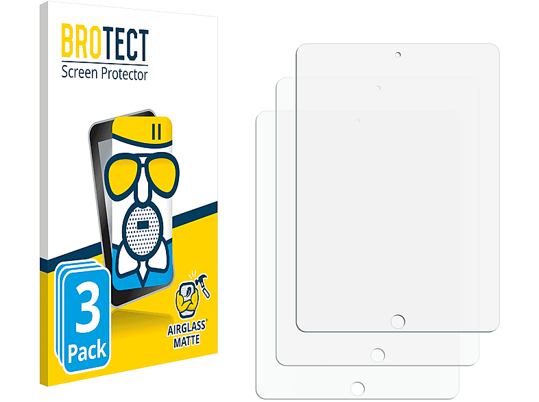 BROTECT 2016) Apple 3x Airglass Schutzfolie(für iPad matte Pro 9.7\