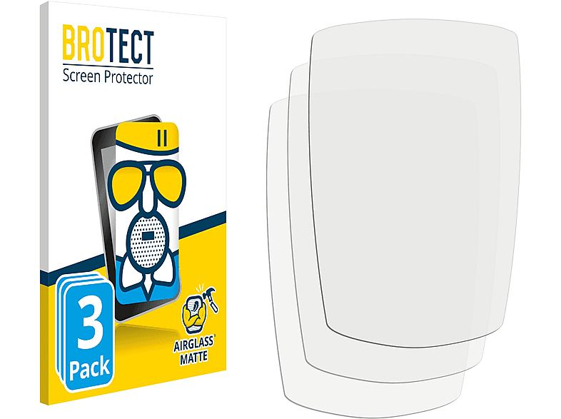 BROTECT 3x Airglass matte Schutzfolie(für Computer Bike 1.8\