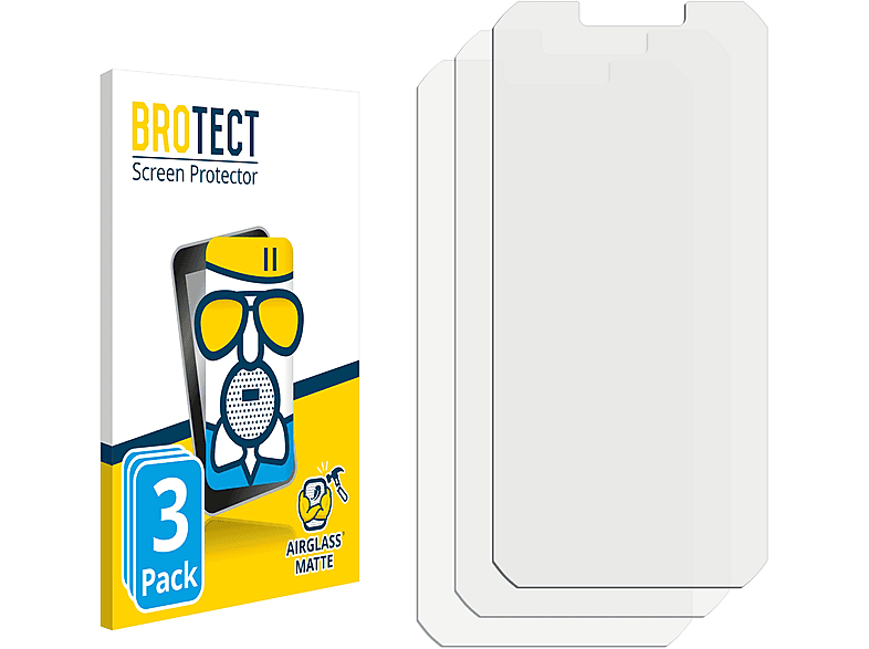 BROTECT 3x Airglass matte Schutzfolie(für Blackview BV9600 Pro)