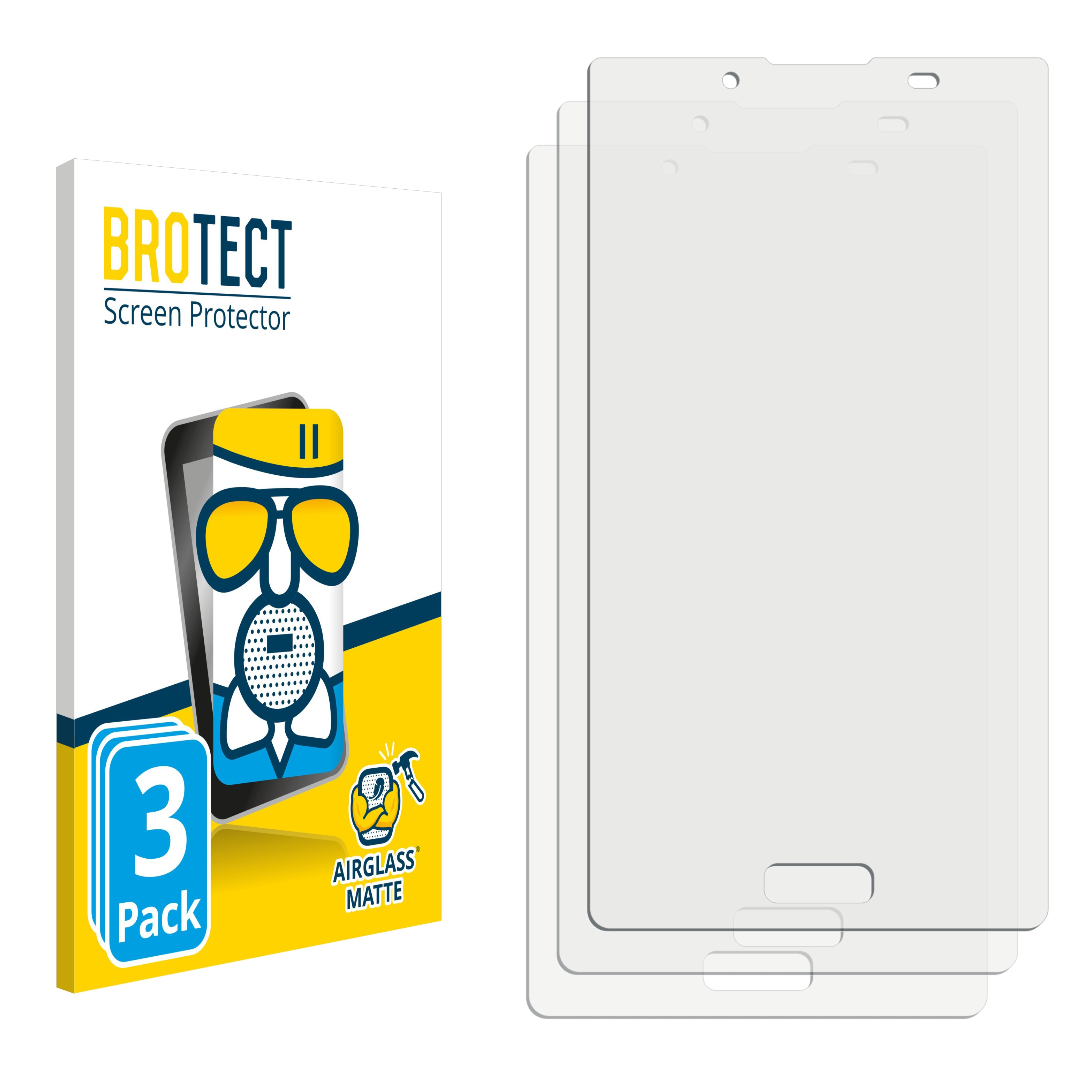 BROTECT 3x Airglass matte Electronics Optimus LG P705 Schutzfolie(für L7)
