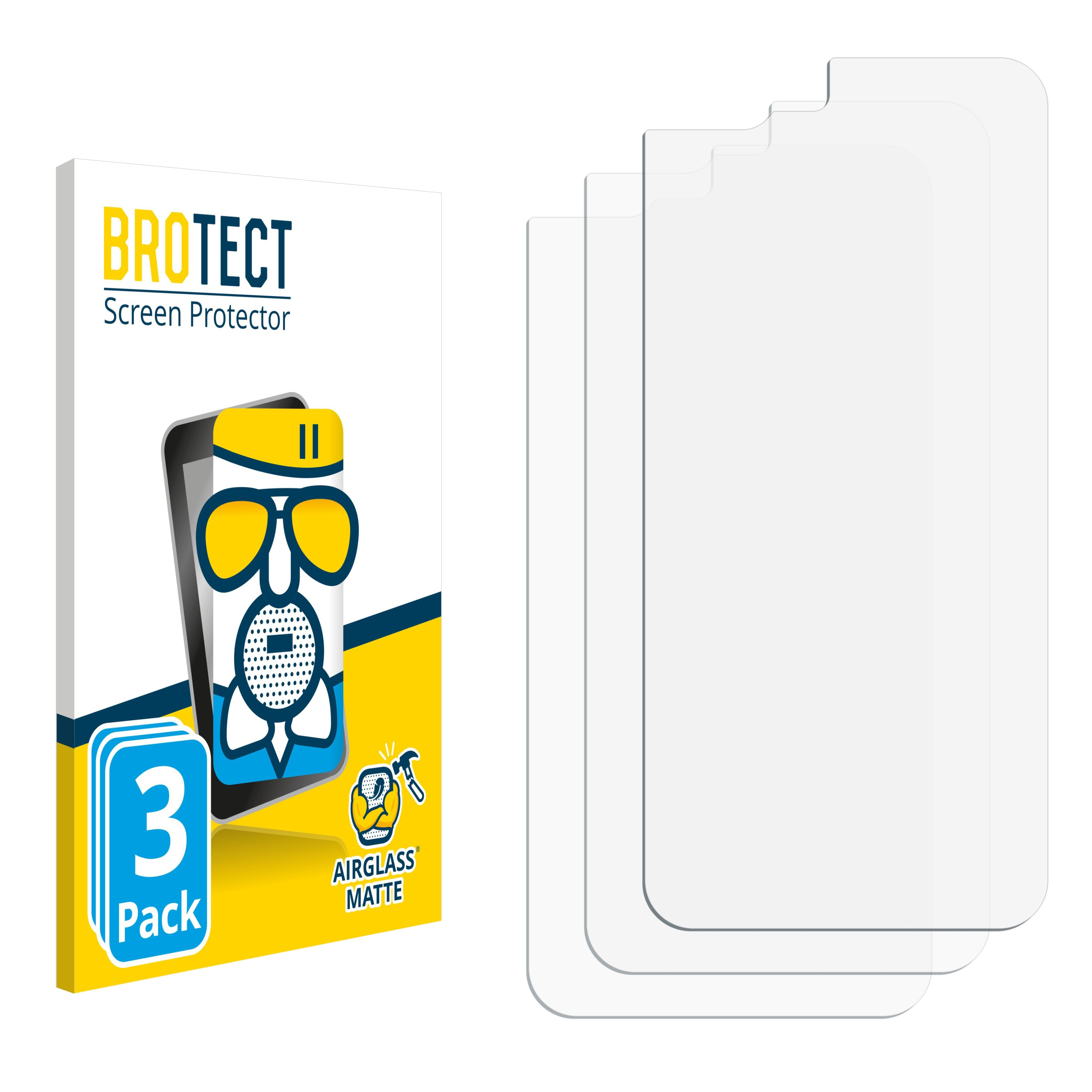 BROTECT 3x Airglass matte Schutzfolie(für Apple iPhone 8 Plus)