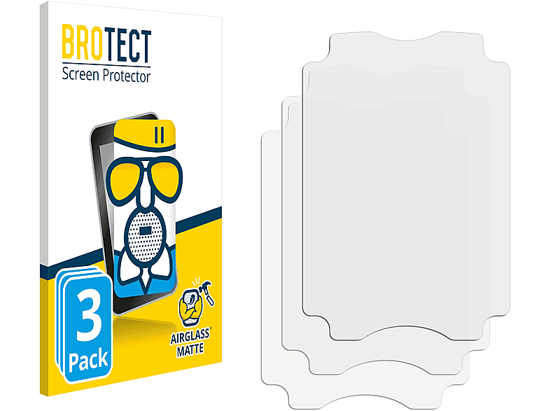BROTECT 3x Airglass matte Schutzfolie(für Caterpillar Cat B25)