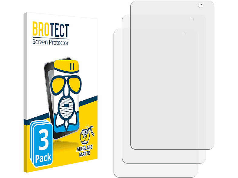 BROTECT 3x Airglass matte Schutzfolie(für Vankyo MatrixPad S7)