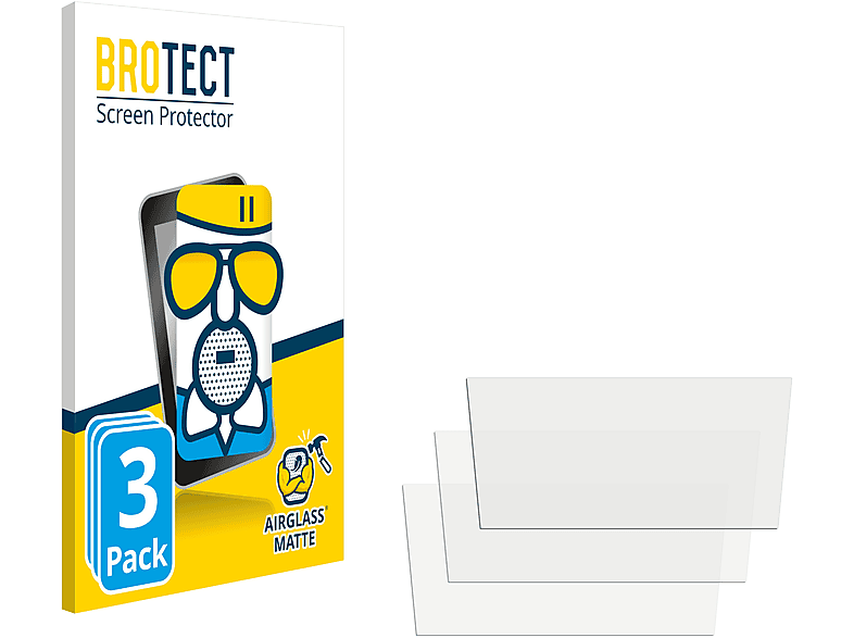 BROTECT 3x Airglass matte System Excellence Infotainment GS (Trapez)) Opel 2018 Insignia Schutzfolie(für