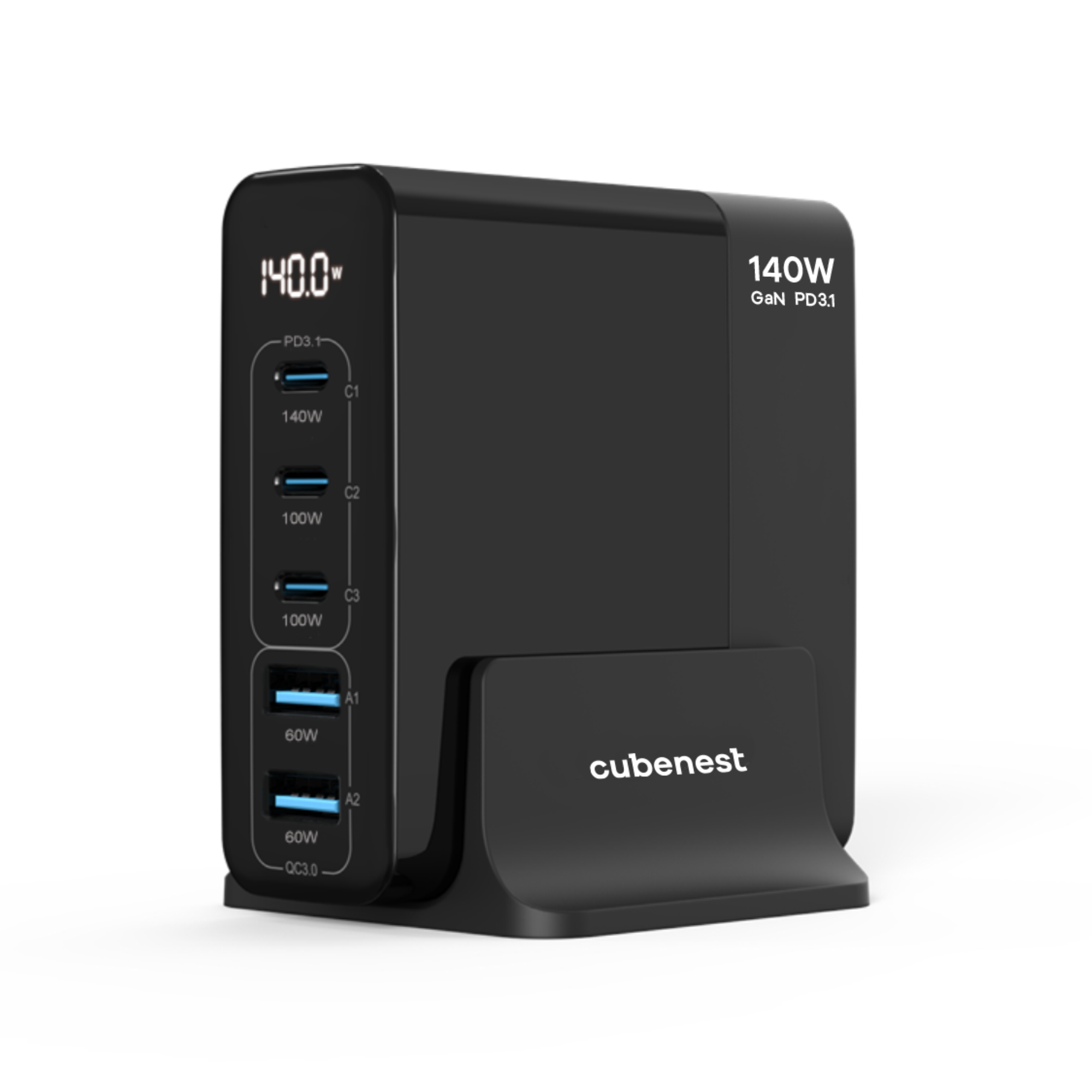 Power 140 S5D0 Ladegerät with CUBENEST Tech Charger Watt USB GaN Delivery USB-C