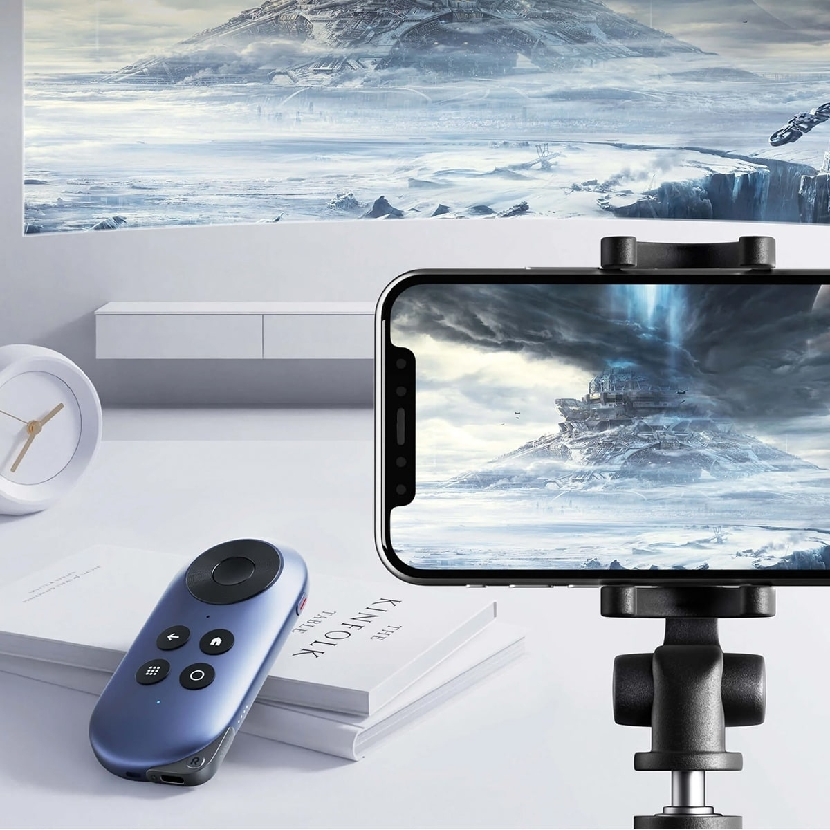 ROKID Station mit Mediaplayer, 4K TV Android Fernbedienung Space Blue