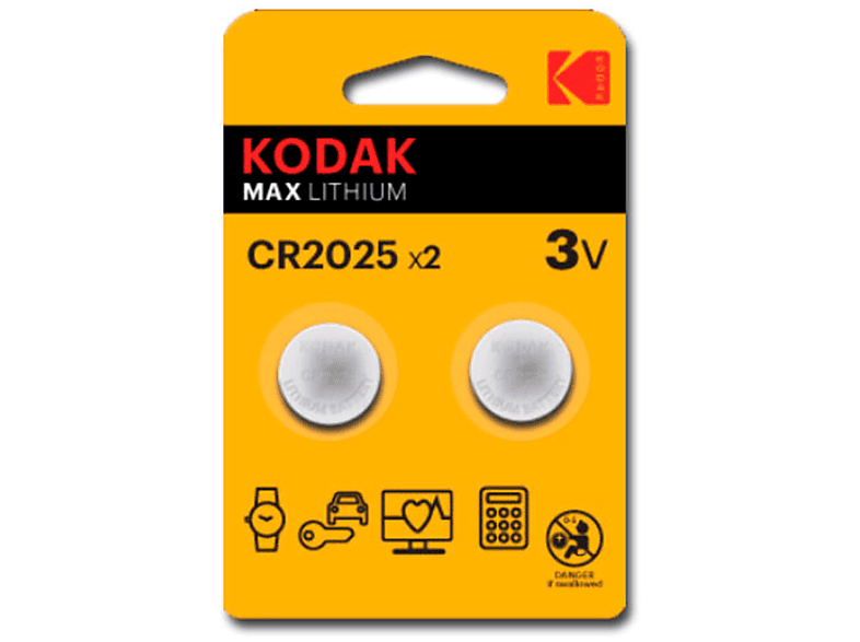 LITHIUM KODAK Lithium-Knopfzelle CR2025 Knopfzelle ULTRA MAX