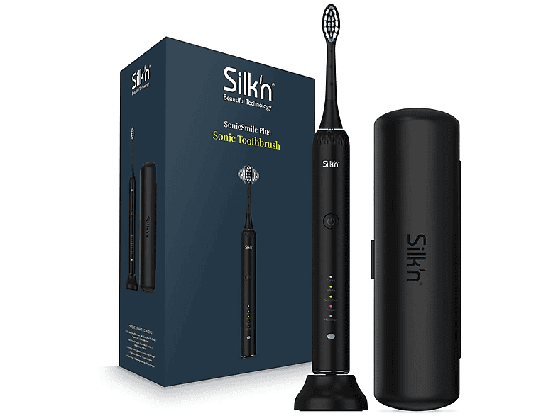SILK\'N SonicSmile Plus Elektrische Zahnbürste Schwarz elektrische Schallzahnbürste Schwarz