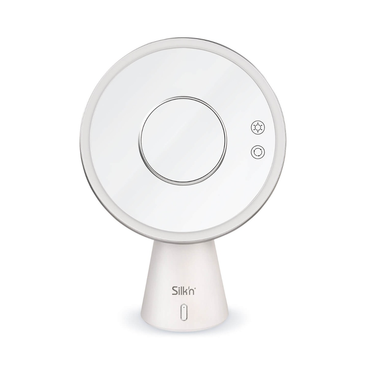 Bluetooth-Lautsprecher mit Mirror Weiß - LED-Spiegel Music Kosmetikspiegel SILK\'N