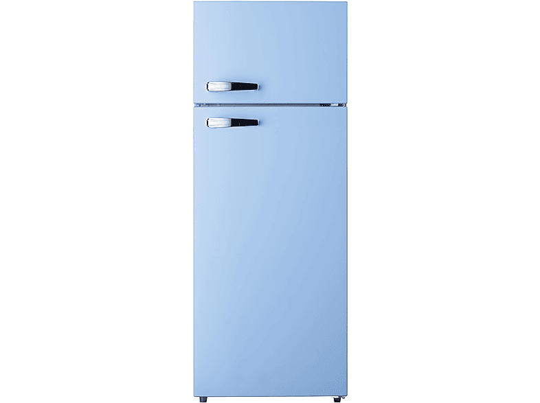 PKM GK210-2 LB Kühlgefrierkombination (E, 170 kWh, 143 cm hoch, Hellblau) | Freistehende Kühl-Gefrierkombination