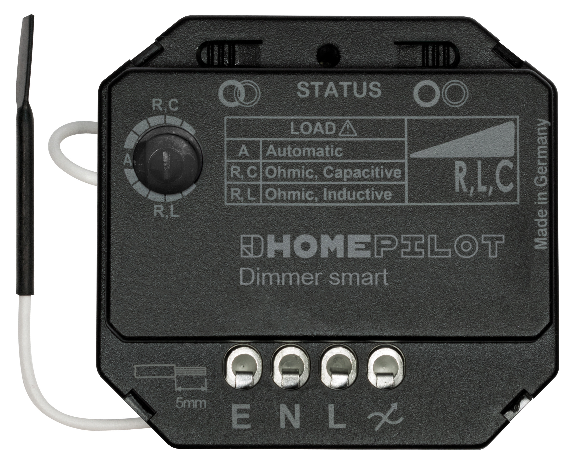 HOMEPILOT Dimmer smart Schwarz Markenschalter für Dimmaktor