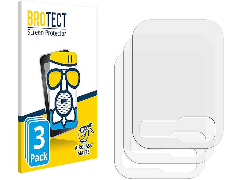 3x 570 BROTECT Schutzfolie(für matte BU Medisana Connect) Airglass