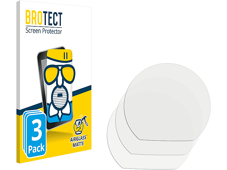 BROTECT 3x Airglass matte Schutzfolie(für Casio W-219H-1AV) | Smartwatch Schutzfolien & Gläser