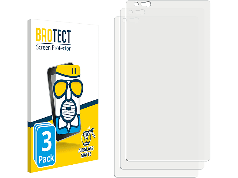 BROTECT 3x Airglass matte Computer) Schutzfolie(für Mobile Elo M50 TouchSystems