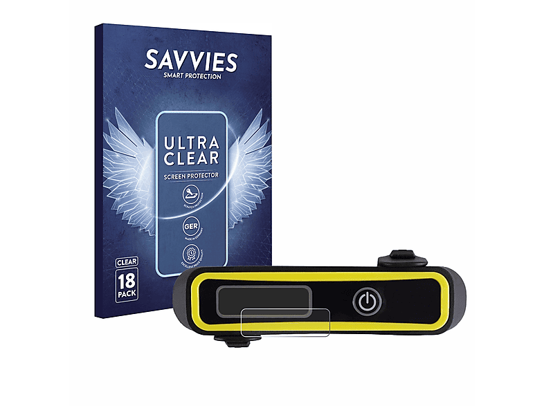 SAVVIES 18x klare PLUS 30° Schutzfolie(für Pieps XT II)