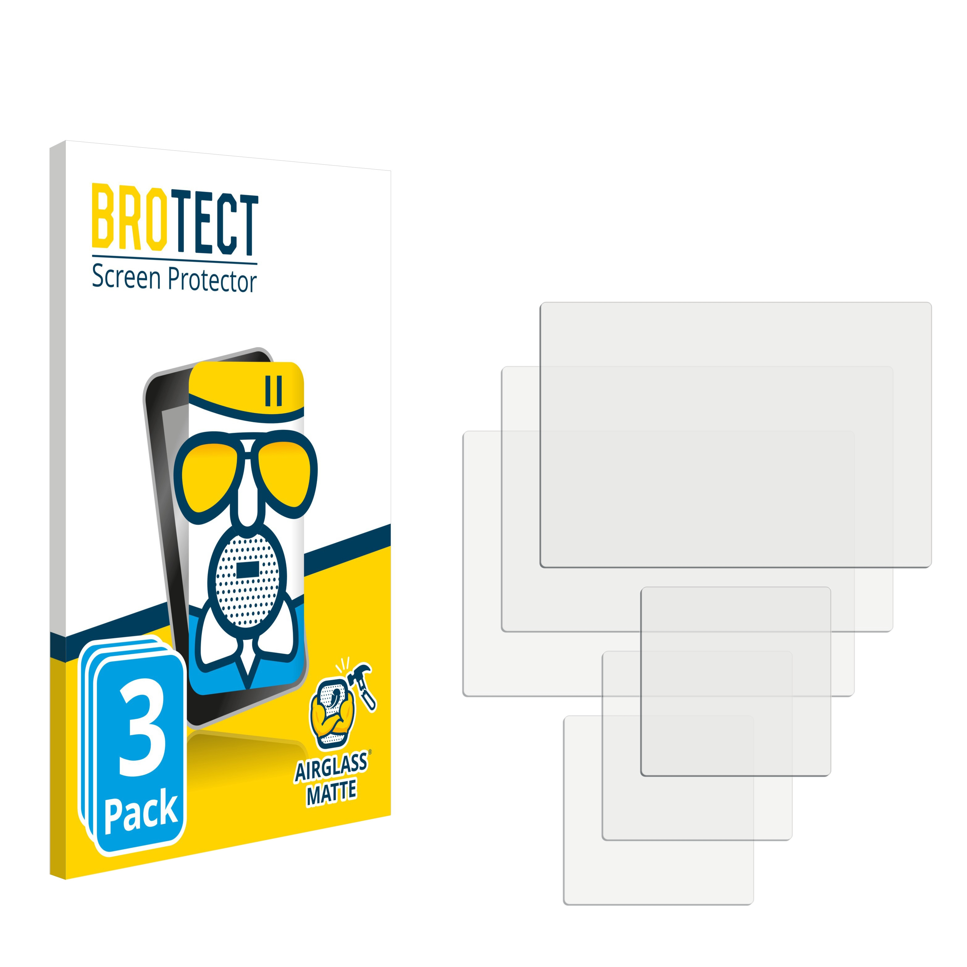 BROTECT 3x Airglass matte Brave Pro) Akaso 4 Schutzfolie(für