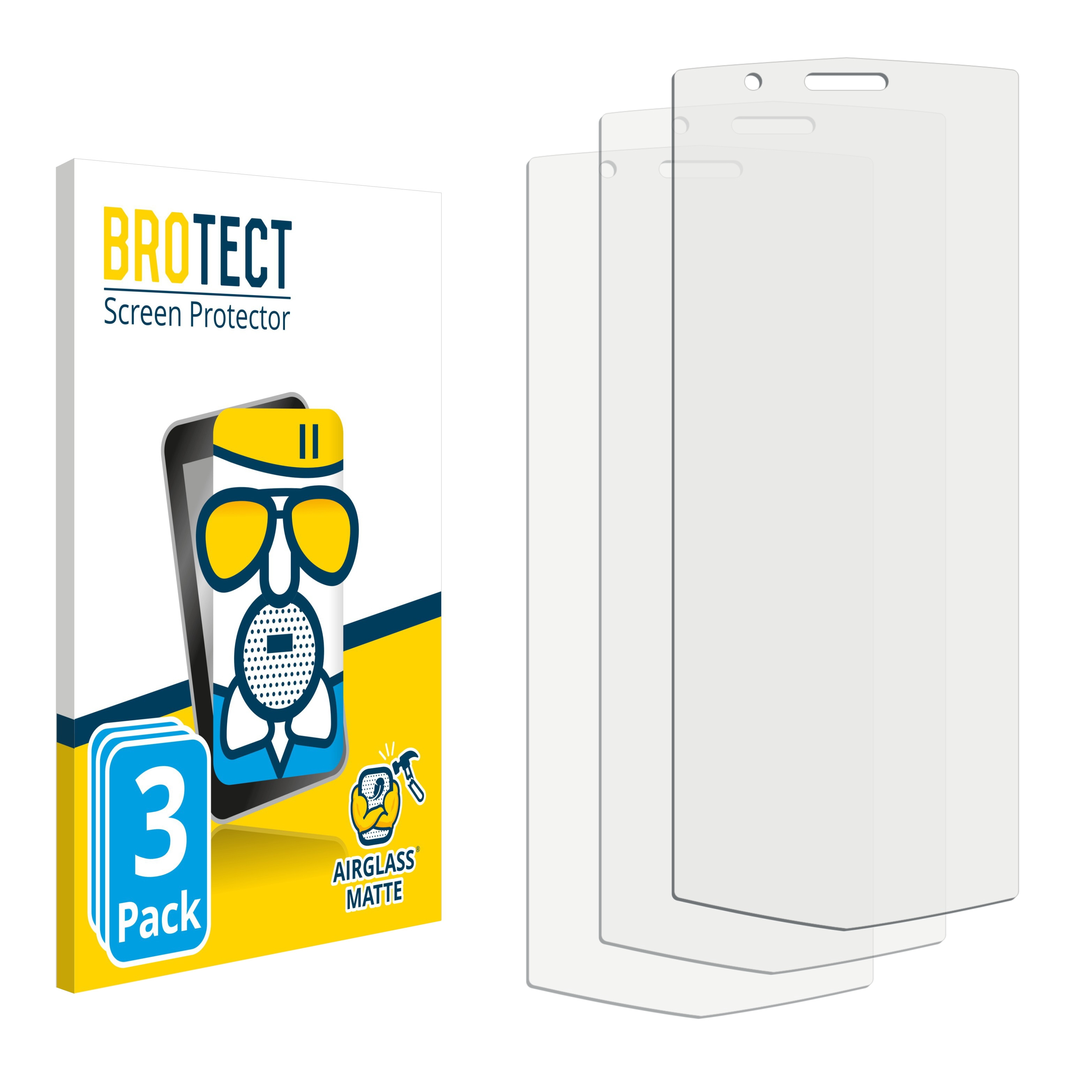 matte Pocket Airglass Schutzfolie(für 3x Cubot 3) BROTECT