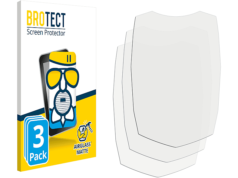BROTECT 3x Airglass matte Computer) Bike Schutzfolie(für Dinoka