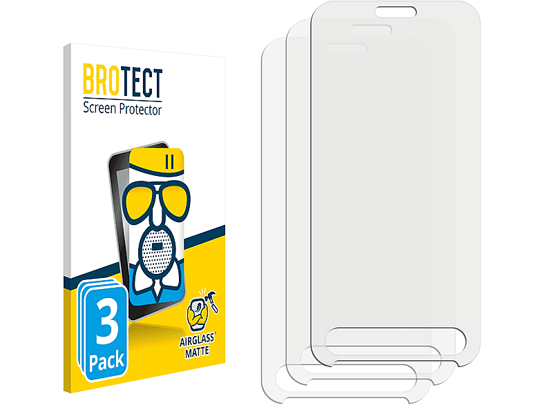 BROTECT 3x Airglass matte Schutzfolie(für Samsung Galaxy AT&T) Xcover FieldPro