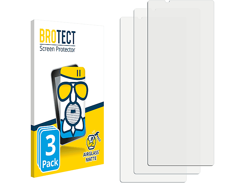 BROTECT 3x Sony Xperia Schutzfolie(für Airglass matte Pro 2020)
