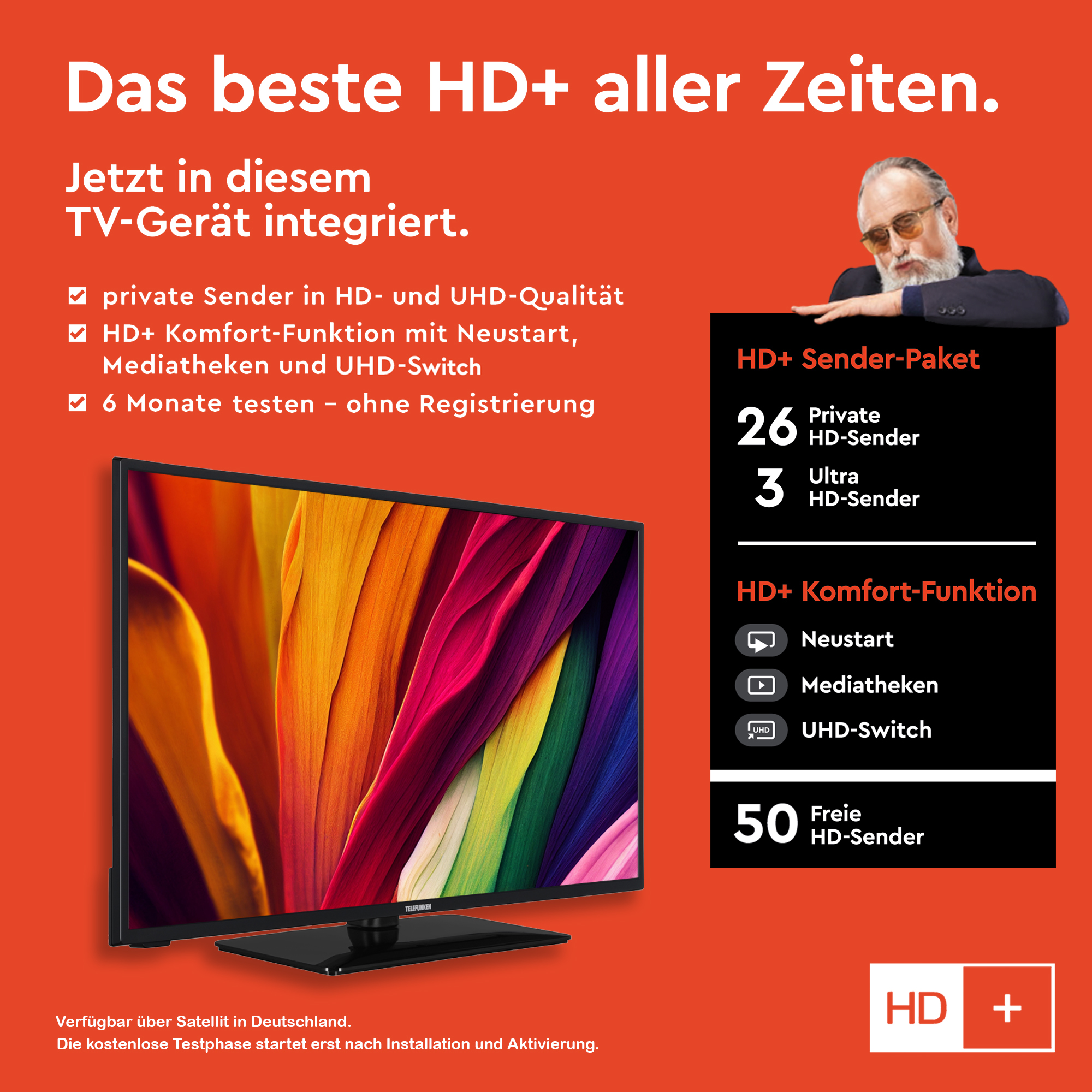 TV cm, TELEFUNKEN UHD SMART TV) 4K, D43U551X1CWI LED 108 Zoll (Flat, 43 /