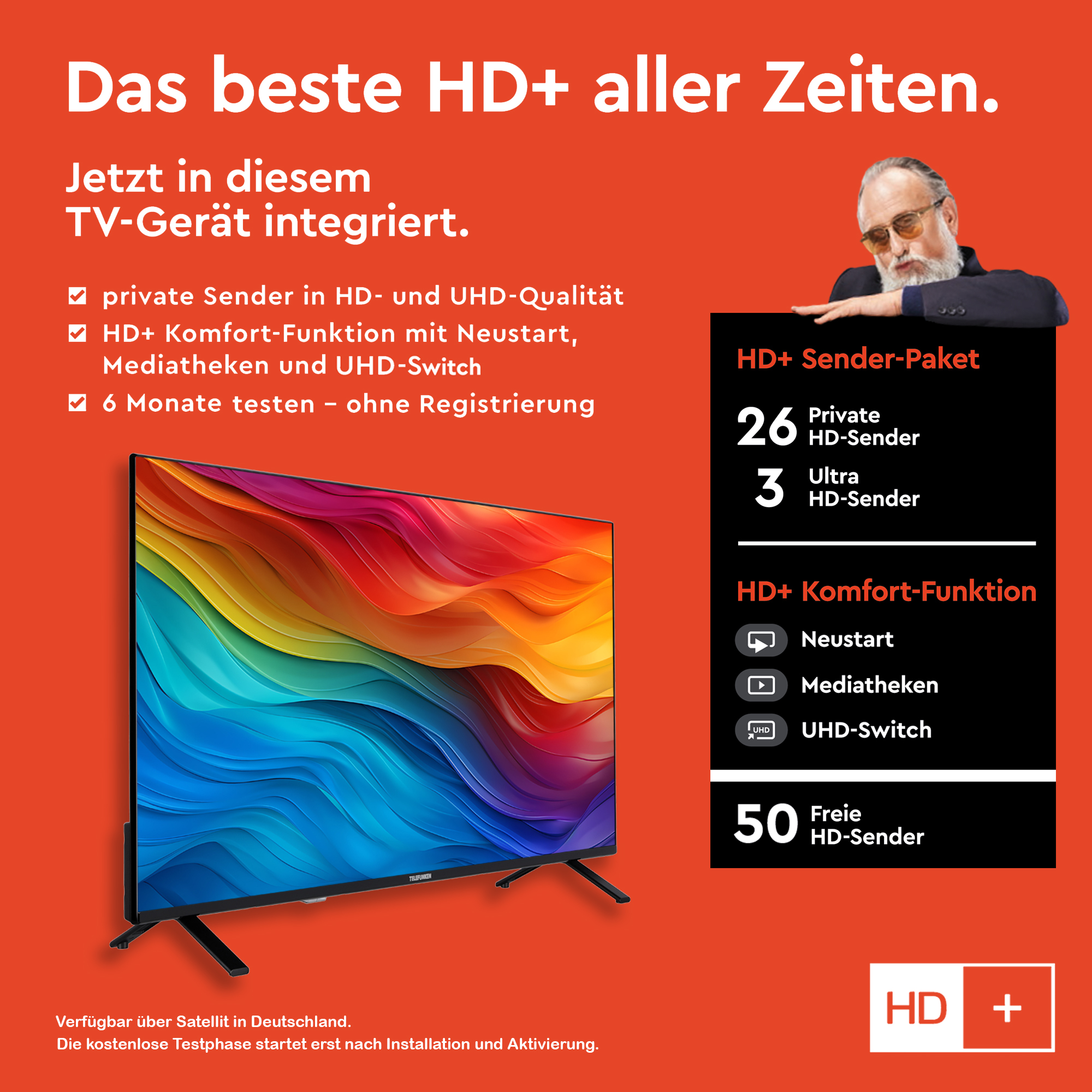 TV) Full-HD, XF43SN750S / SMART Zoll 108 TELEFUNKEN LED 43 (Flat, TV cm,