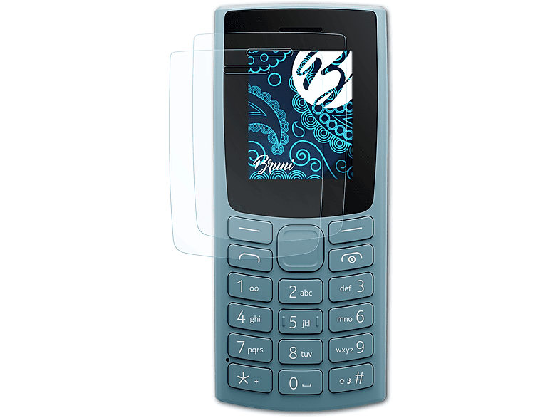 BRUNI Nokia 110 (2023)) Schutzfolie(für Basics-Clear 2x