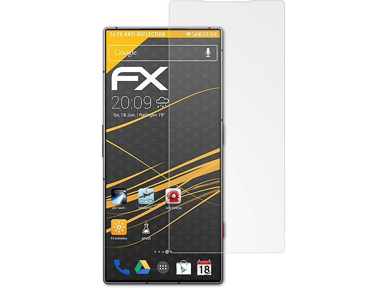 3x RedMagic Pro) FX-Antireflex 8S ATFOLIX Displayschutz(für