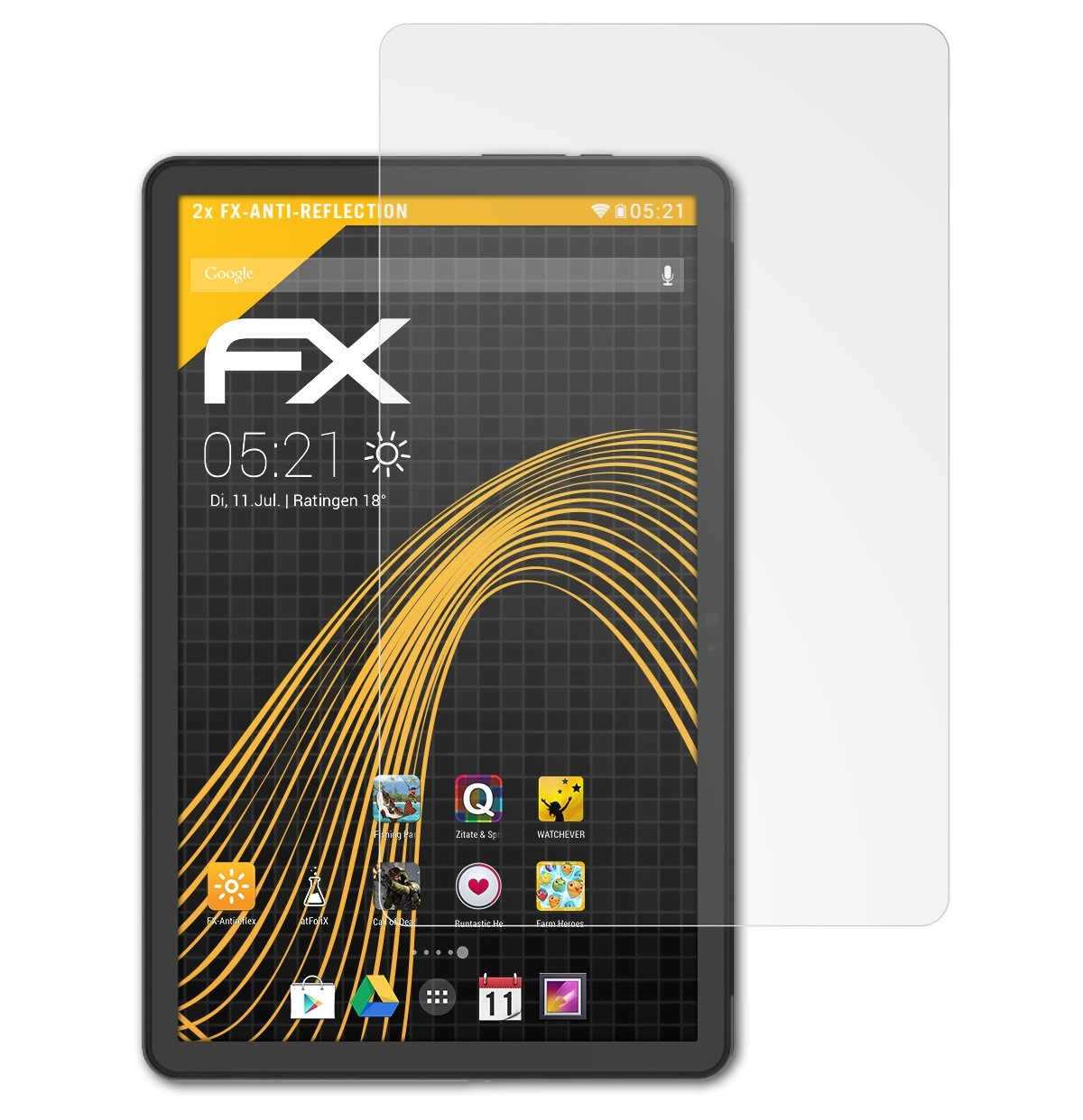 ATFOLIX 2x FX-Antireflex Pad P1) AGM Displayschutz(für