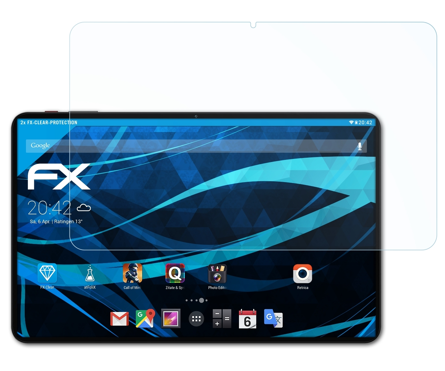 ATFOLIX 2x FX-Clear Displayschutz(für T60) Teclast