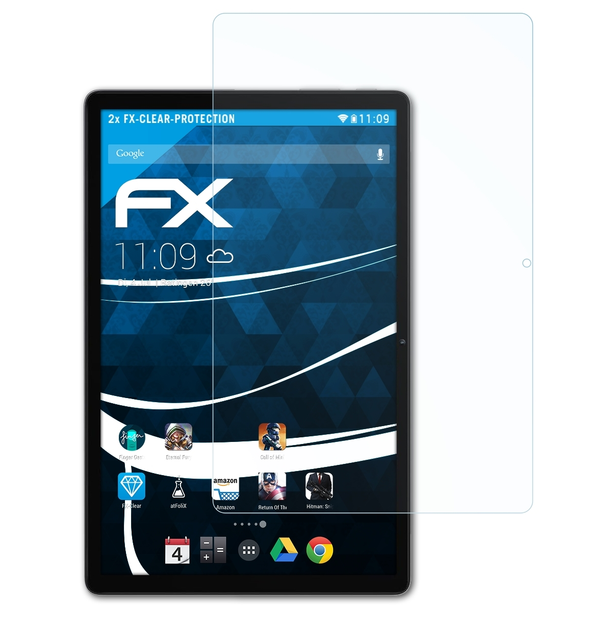 FX-Clear ATFOLIX Tab 80) 2x Blackview Displayschutz(für