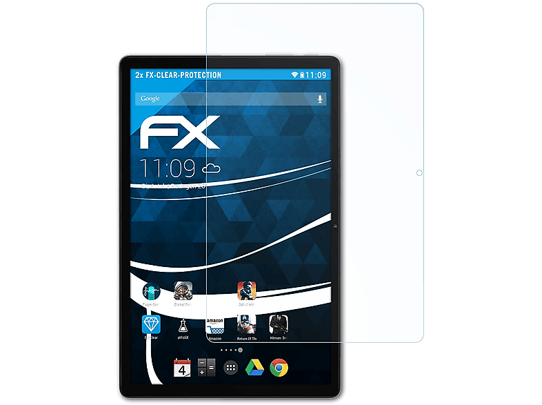 ATFOLIX 2x FX-Clear Displayschutz(für Tab Blackview 80)
